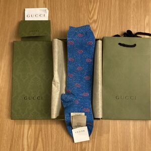 Authentic Gucci GG Logo Socks New w/ Tags